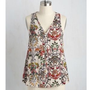Modcloth floral blouse